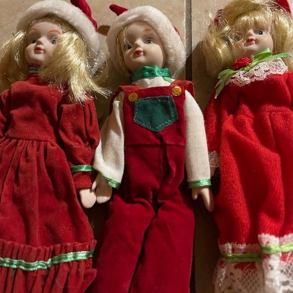 Holiday Vintage Porcelain Christmas Dolls Poshmark